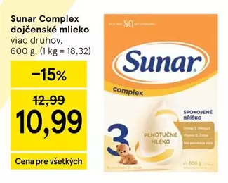 Sunar Complex dojčenské mlieko