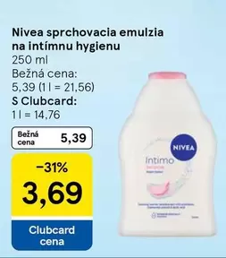 Nivea - sprchovacia emulzia na intímnu hygienu
