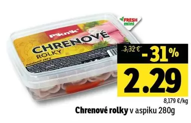 Chrenové rolky v aspiku