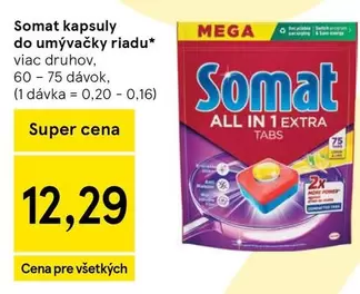 Somat kapsuly do umývačky riadu