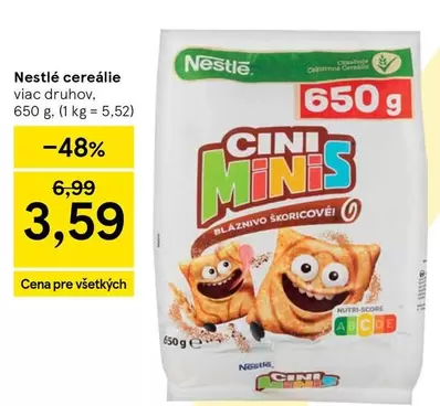 Nestlé cereálie viac druhov