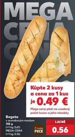Bageta s cesnakovým maslom