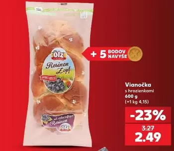 Vianočka s hrozienkami