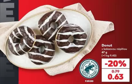 Donut s kakaovou náplní