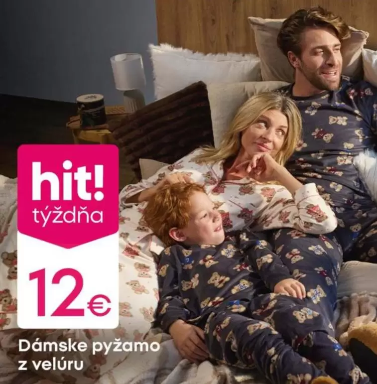 Dámske pyžamo z velúru