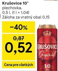 Krušovice 10° plechovka
