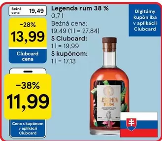 Legenda rum 38 %