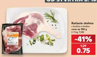Kačacie stehno s kosťou a kožou