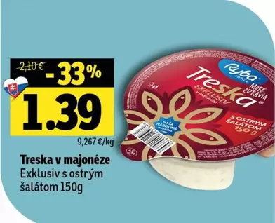 Nasa - Treska v majonéze Exklusiv s ostrým šalátom