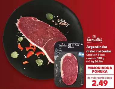 nízka roštenka Striploin Steak