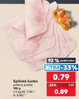 Spíšská šunka pultový predaj