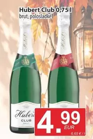 Hubert Club 0,75l brut, polosladké
