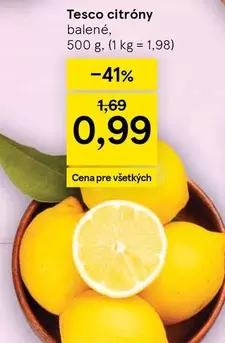 Tesco citróny balené