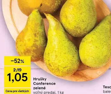 Hrušky Conference zelené