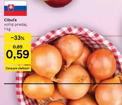 Cibuľa voľný predaj
