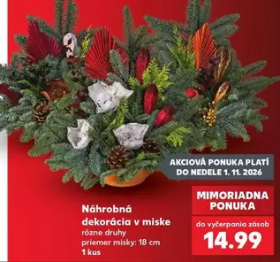 Náhrobná dekorácia v miske