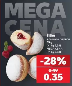 Šiška s ovocnou náplňou