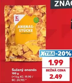 ANANAS-STÜCKE GETROCKNET