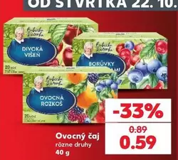 Ovocný čaj rôzne druhy