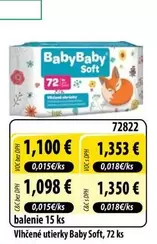 Baby - Vlhčené utierky Soft, 72 ks