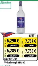 Vodka Triumph 38%, 0,7 l