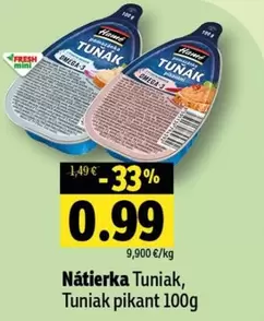 Nátierka Tuniak, Tuniak pikant