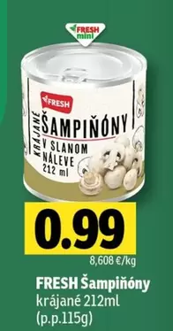 Šampiňóny krájané