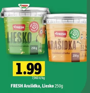 Arašídová nátierka, Liesko
