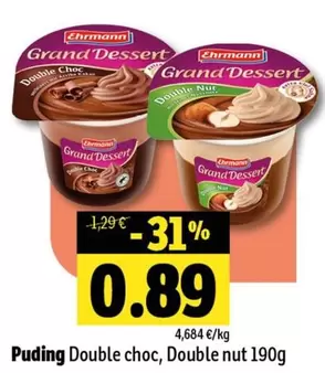 Pudding Double choc, Double nut