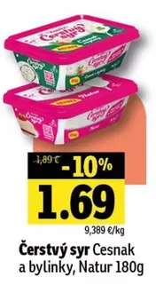 Čerstvý sýr Cesnak a bylinky, Natur