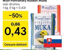 Mlyn Pohronský Ruskov múka