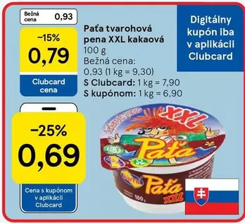 Paťa tvarohová pena XXL kakaová
