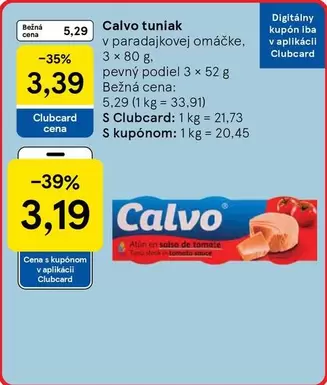 Calvo tuniak v paradajkovej omáčke