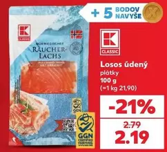 Losos údený plátky