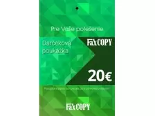 FAXCOPY Darčeková poukážka v hodnote 20 €