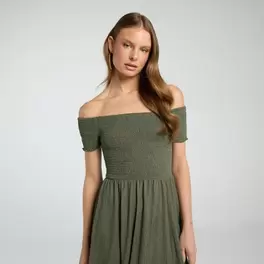 Cold shoulder midi dress