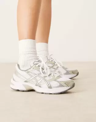 Asics GEL-1130 trainers in white and green