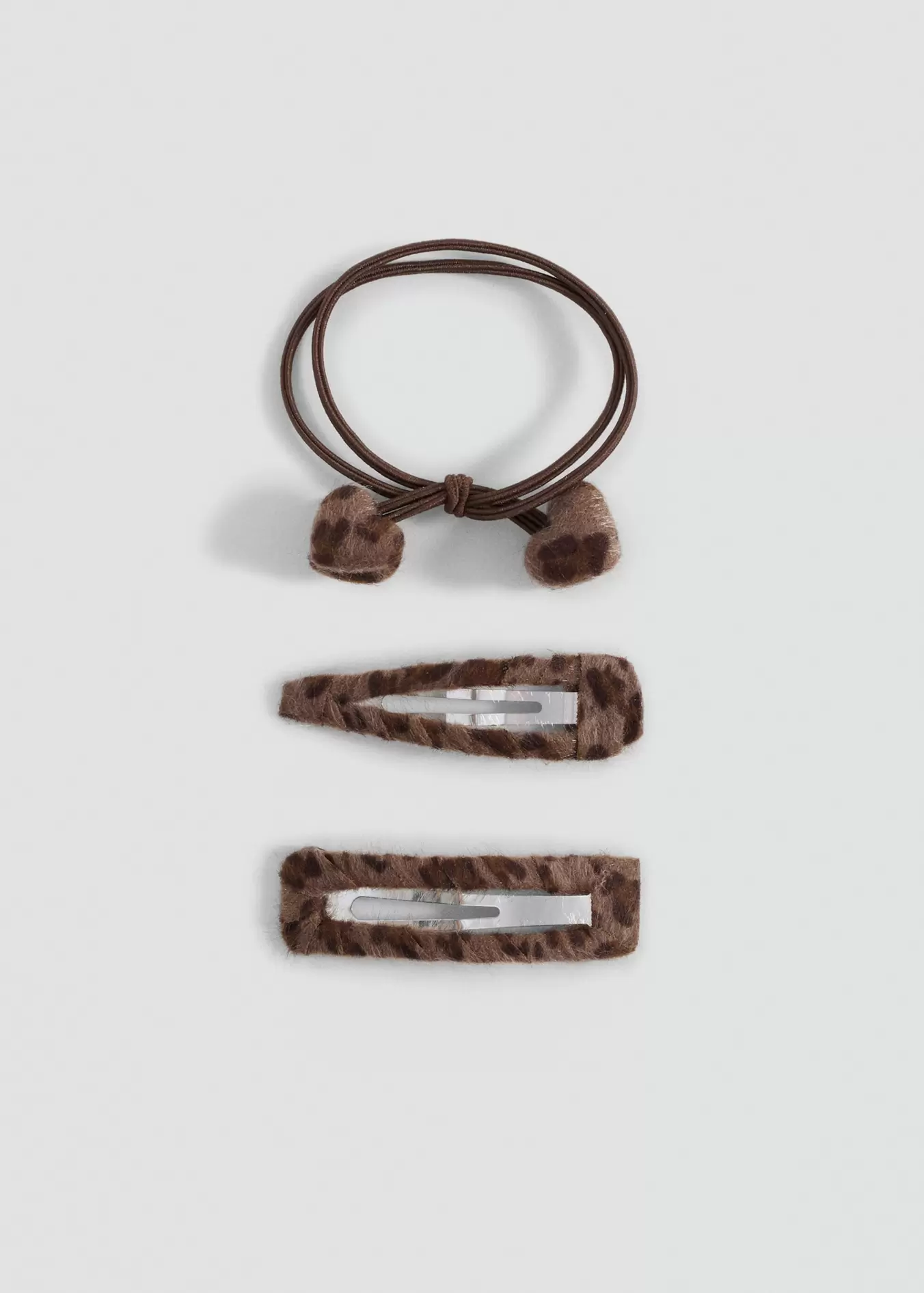 Pack of rubber bands and clips