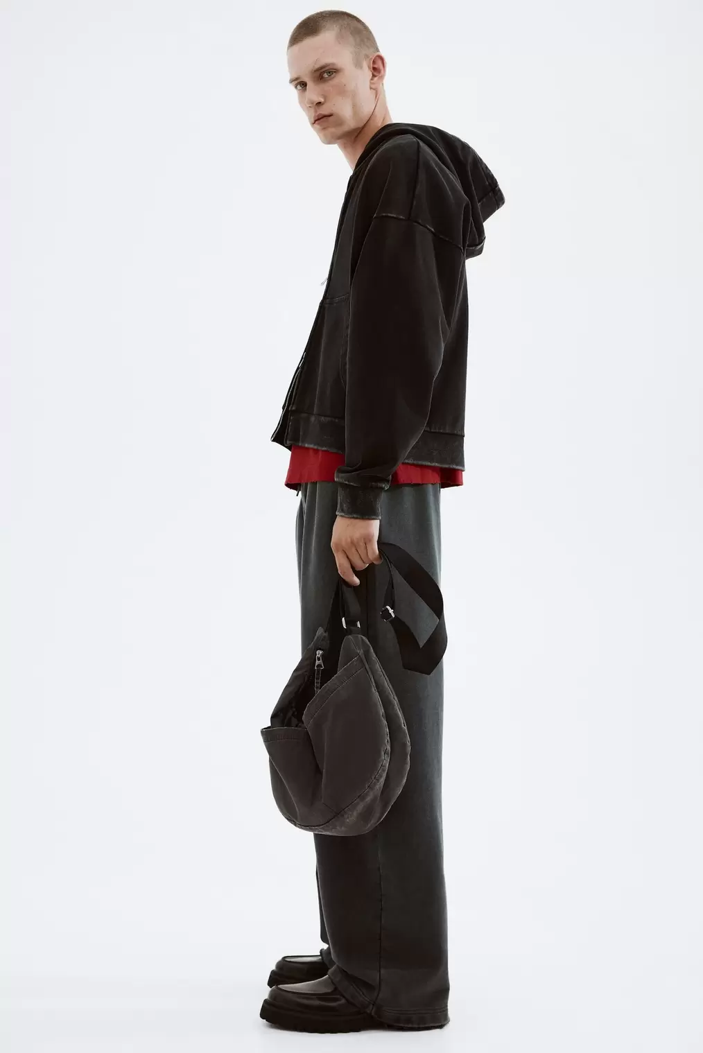 Mikina s kapucňou a zipsom Oversized Fit