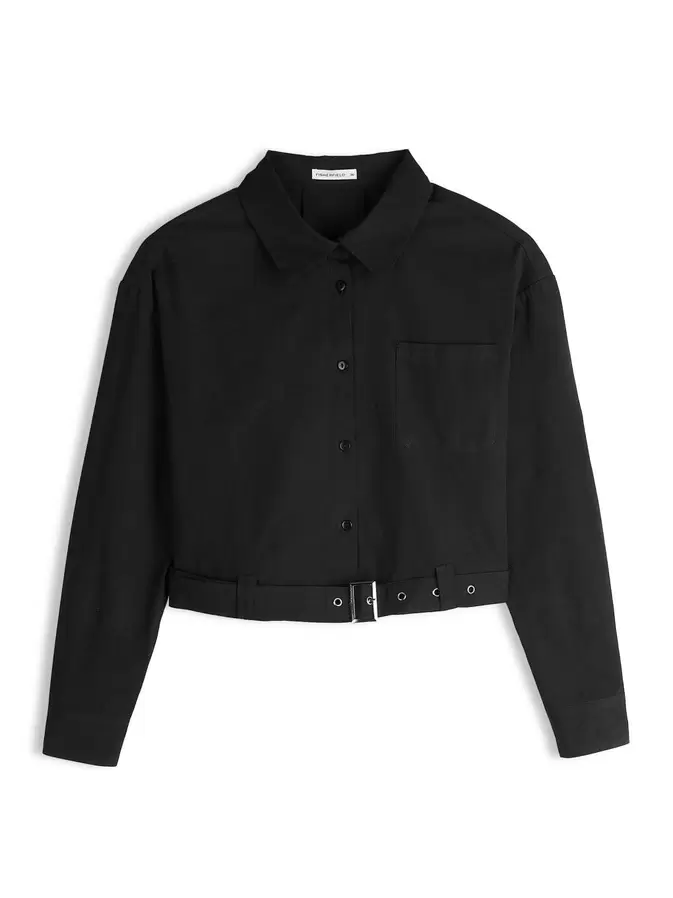 Ladies shirt with belt