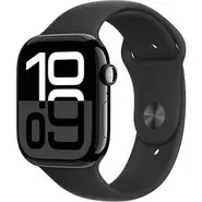 Inteligentné hodinky Apple Watch Series 10 GPS 46mm klavírno čierny hliník - čierny športový remienok - M/L