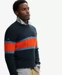 Cotton Stripe Cable Jumper