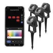 Svietidlo vonkajšie EMOSGoSmart, 7 W, Štart sada RGB (4 ks) čierna farba