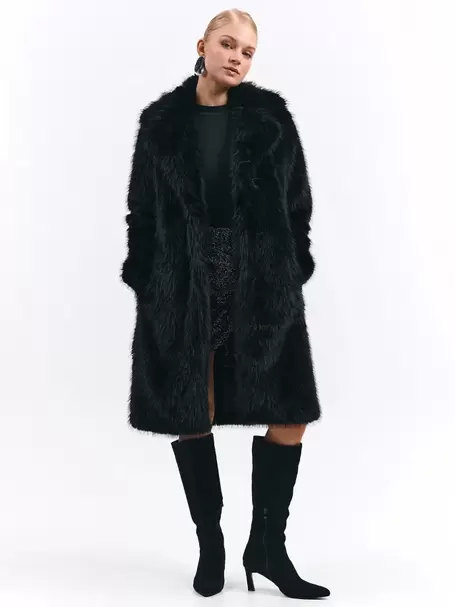 Faux fur coat