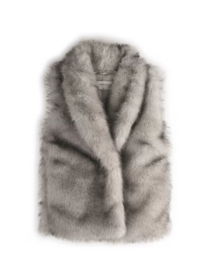 Faux fur vest