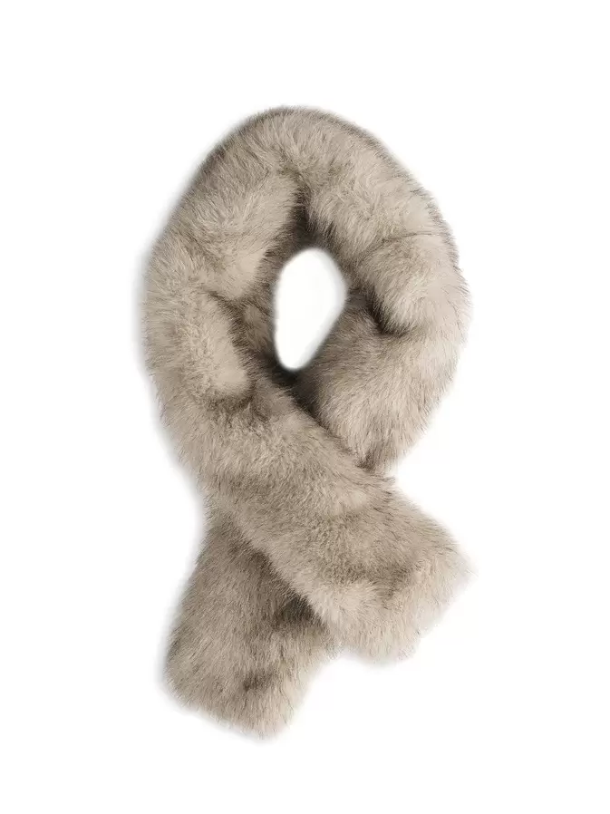 Scarf with faux fur