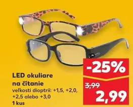 LED okuliare na čítanie