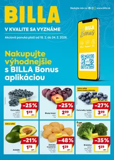 Katalóg Billa | Veľký výber ponúk | 2026-02-18T00:00:00.000Z - 2026-02-24T00:00:00.000Z
