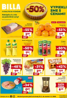 Katalóg Billa v Nové Zámky | Najlepšie ponuky pre šetrných | 2026-02-25T00:00:00.000Z - 2026-03-03T00:00:00.000Z