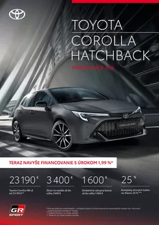 Katalóg Toyota v Banská Bystrica | Cennik corolla HB MY26 | 2026-01-01T00:00:00.000Z - 2026-12-31T00:00:00.000Z